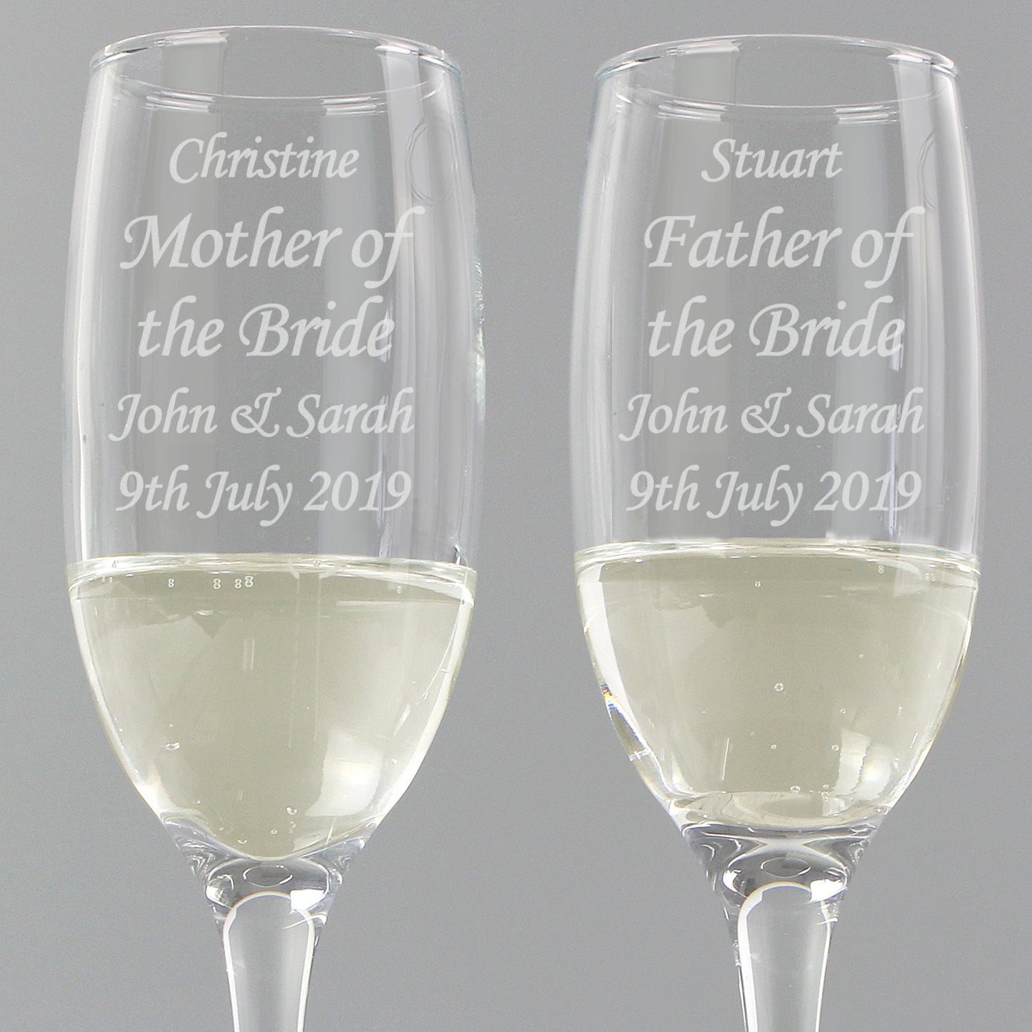 Personalised Celebration Pair of Flutes: 3 - Champagne Flutes By Gift Moments