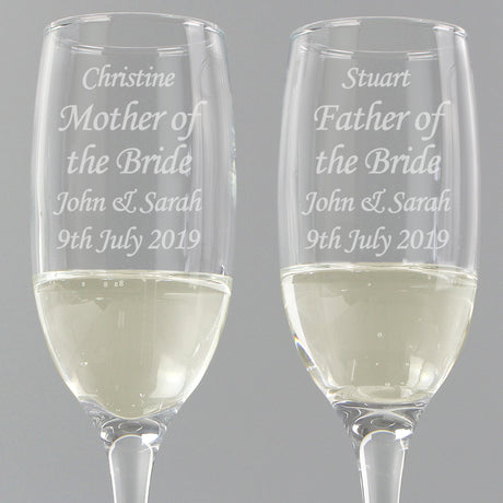 Personalised Celebration Pair of Flutes: 3 - Champagne Flutes By Gift Moments