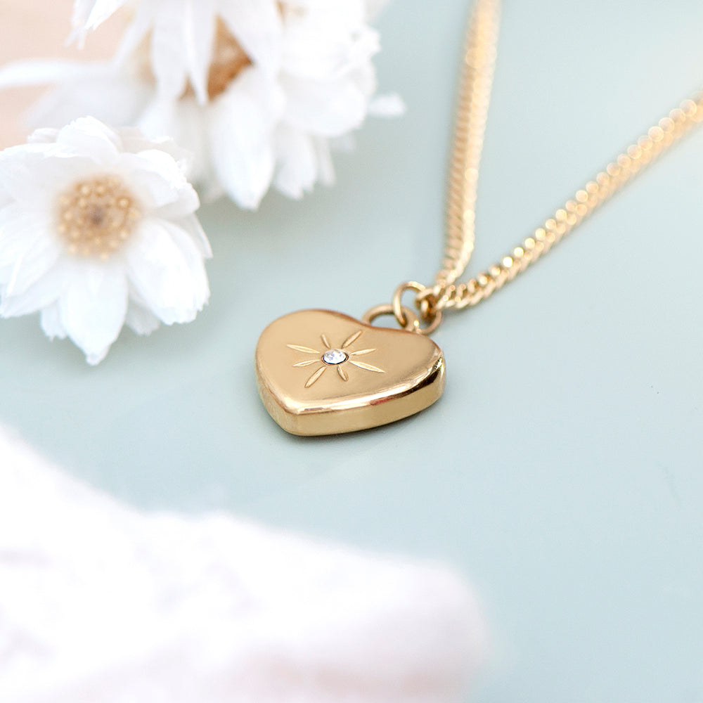 Personalised Celestial Heart Pendant and Necklace: 3 - Necklaces By Gift Moments