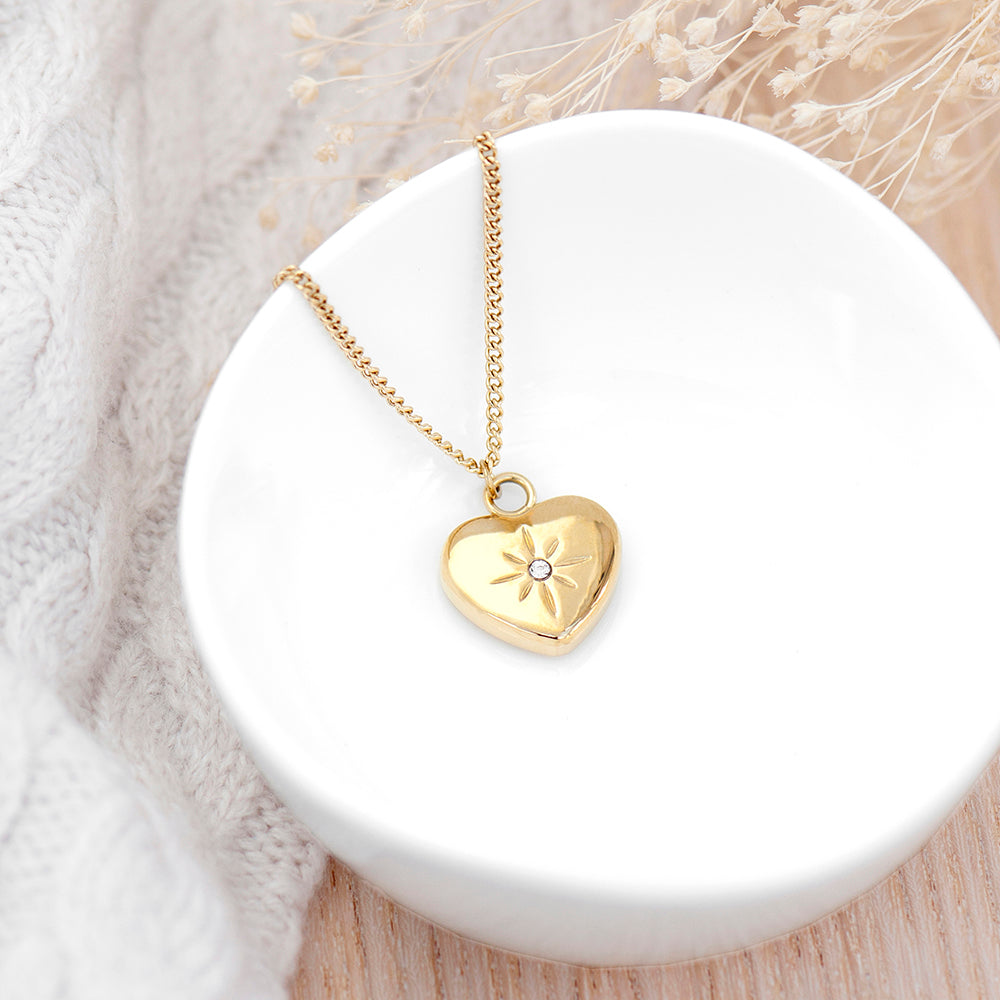 Personalised Celestial Heart Pendant and Necklace: 1 - Necklaces By Gift Moments