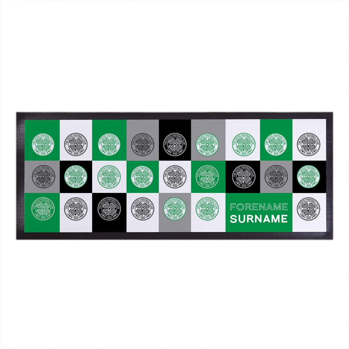Personalised Celtic FC Chequered Bar Runner: 1 - Barware By Celtic