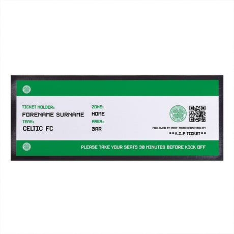 Personalised Celtic FC Ticket Bar Runner: 1 - Barware By Celtic