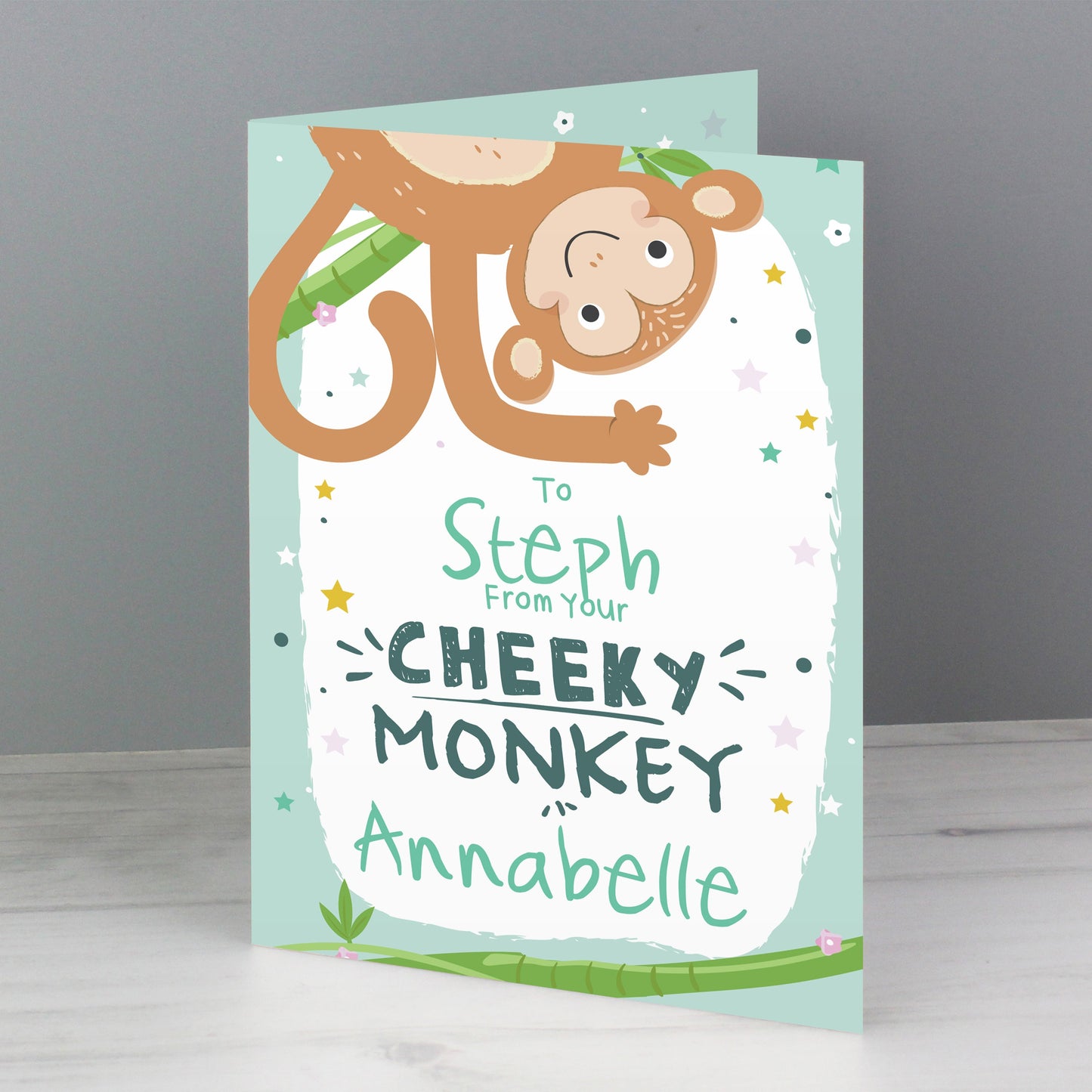 Personalised From Your Cheeky Monkey Card: 7 - Greeting Cards By Gift Moments