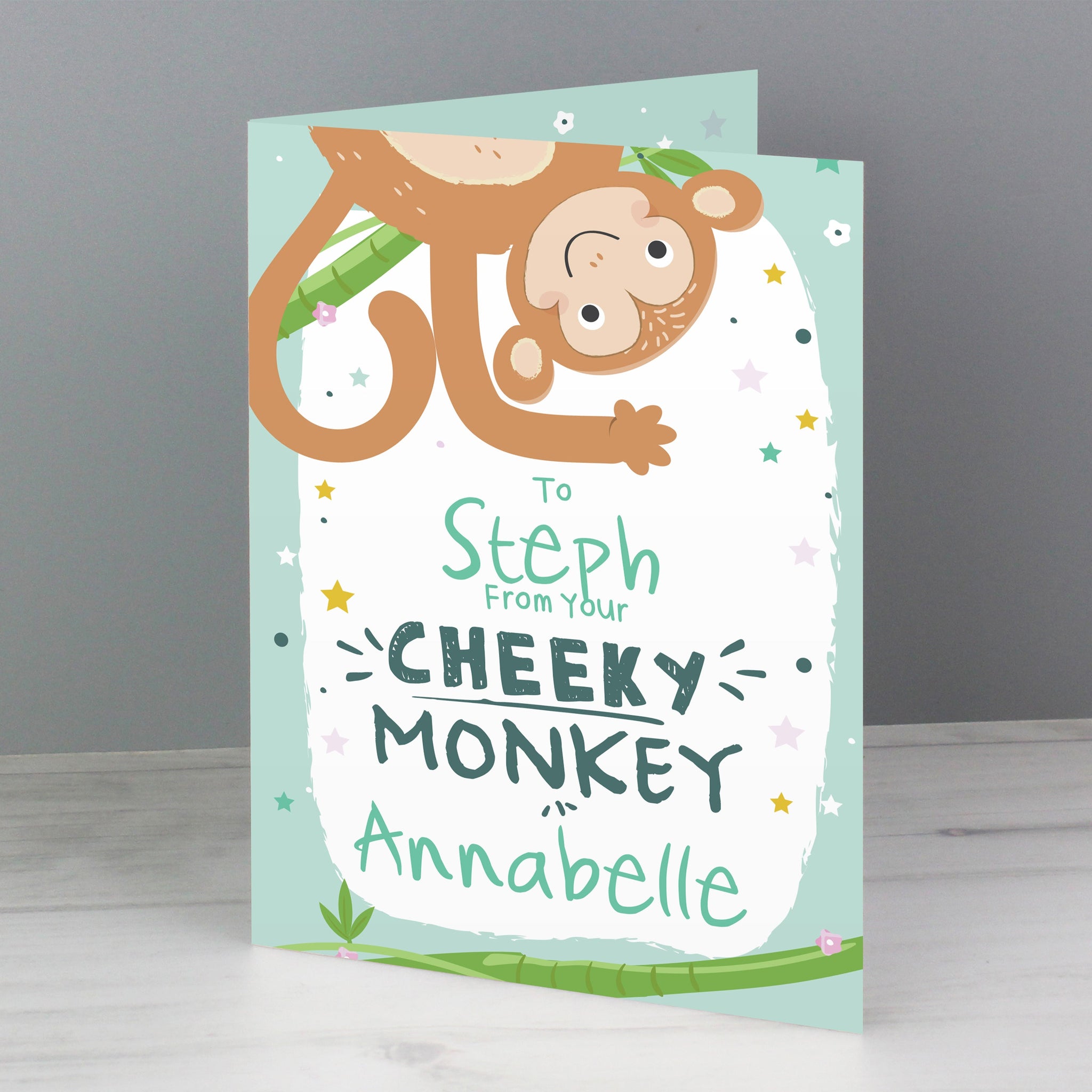 Personalised From Your Cheeky Monkey Card: 7 - Greeting Cards By Gift Moments