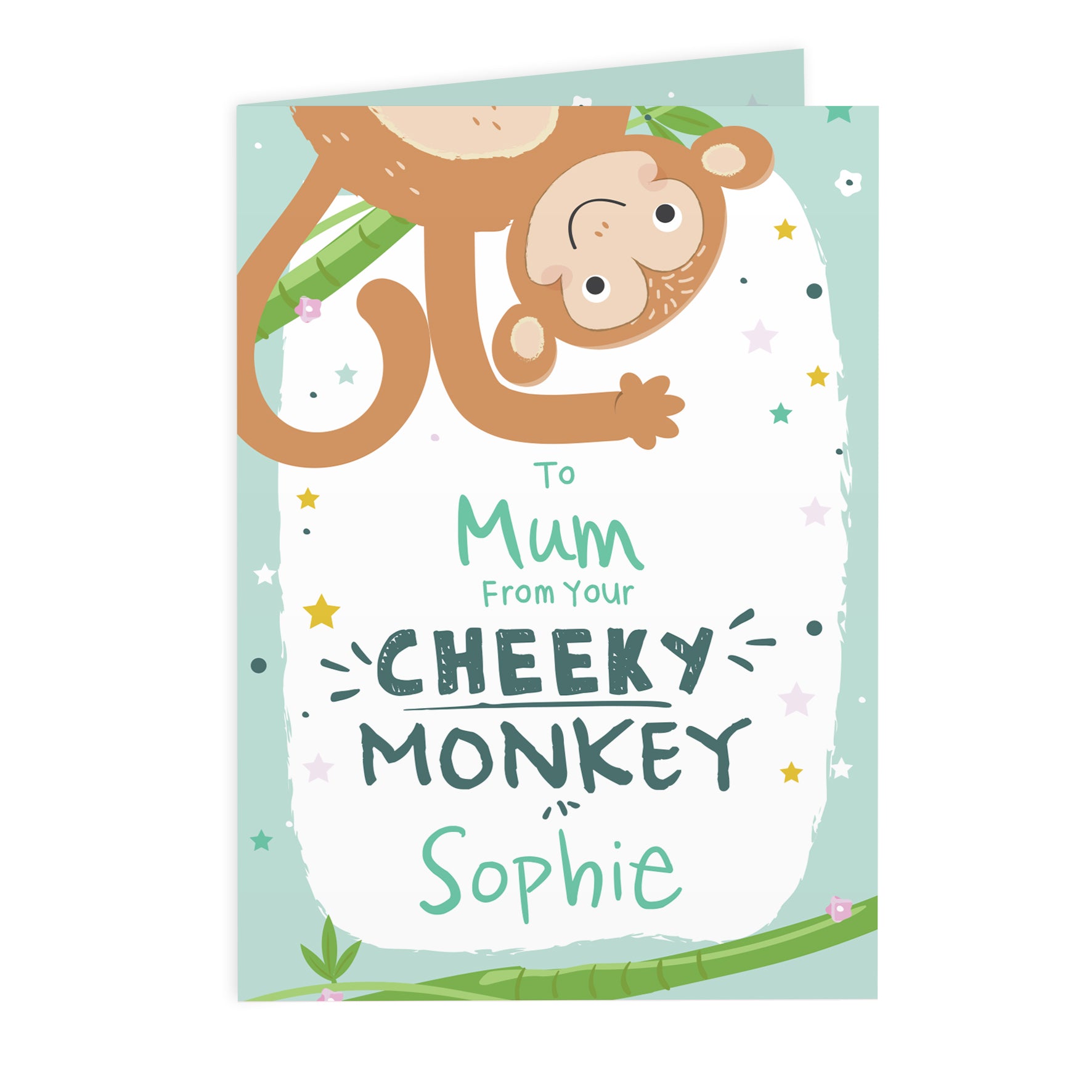 Personalised From Your Cheeky Monkey Card: 3 - Greeting Cards By Gift Moments