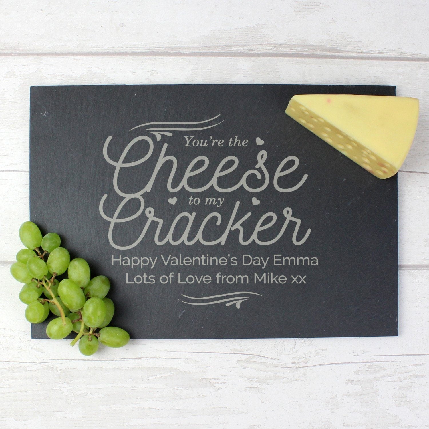 Personalised Cheese To My Cracker Slate Cheese Board - Shop Cheese Boards At Gift Moments - 1