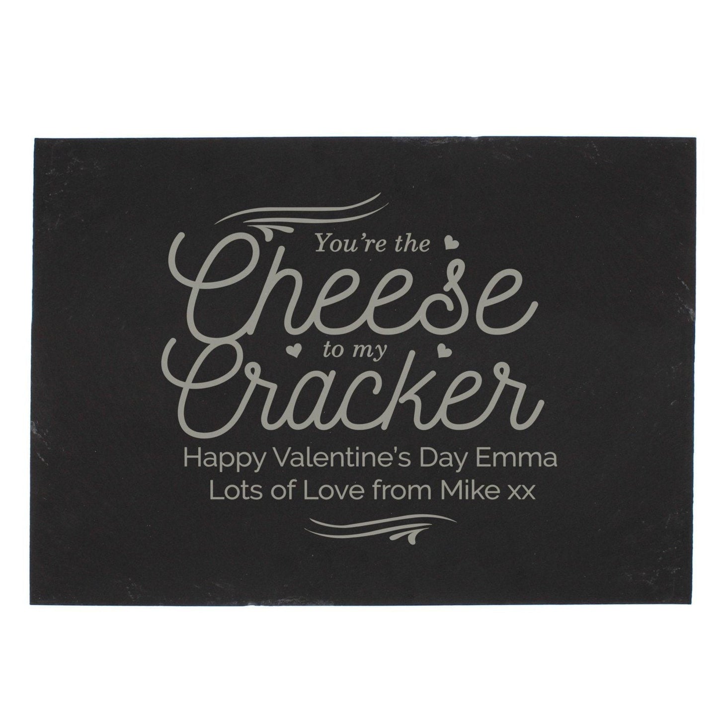 Personalised Cheese To My Cracker Slate Cheese Board: 4 - Cheese Boards By Gift Moments