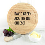 Personalised Round Cheese Board Set: 5 - Cheese Boards By Gift Moments