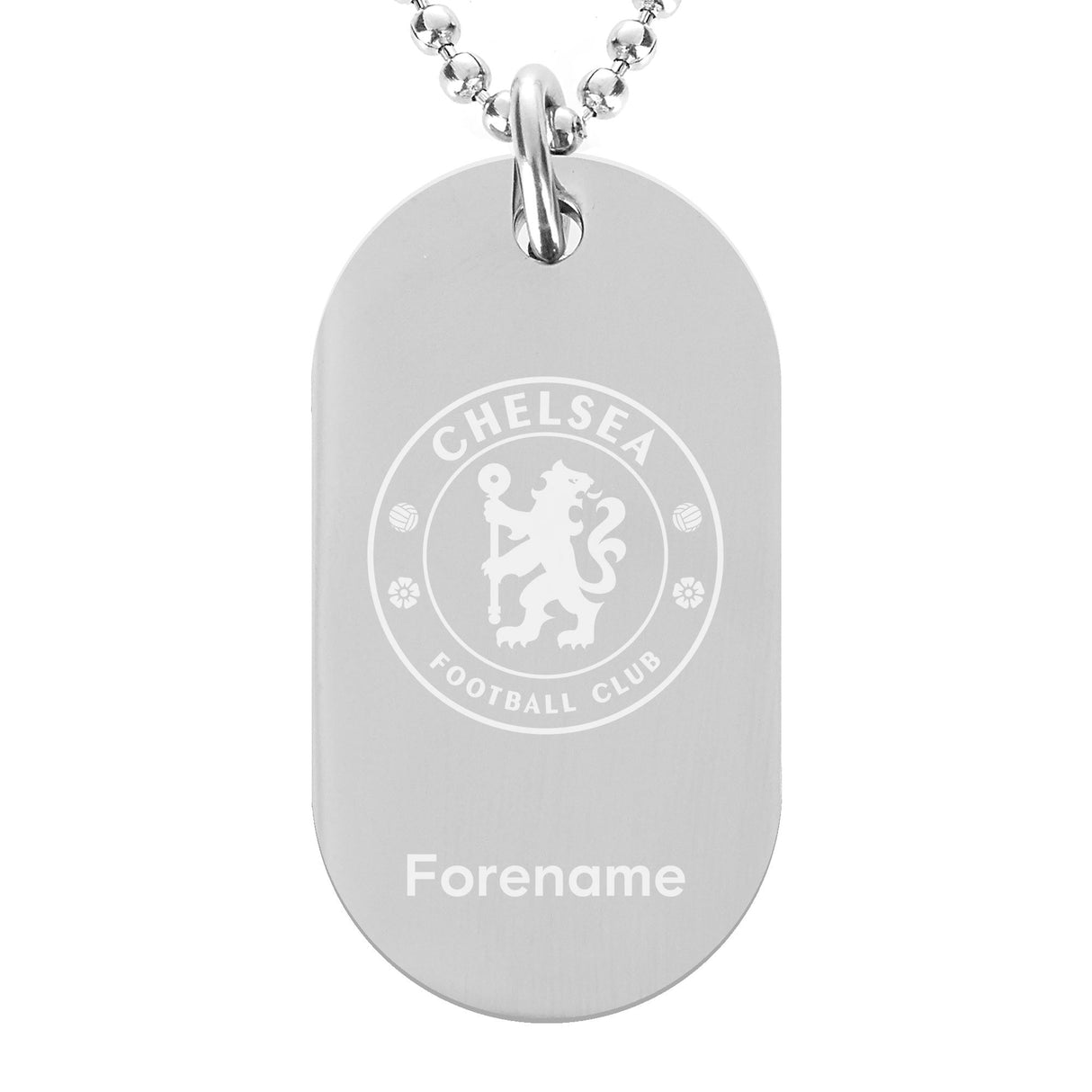 Personalised Chelsea FC Crest Dog Tag Pendant: 1 - Necklaces By Chelsea