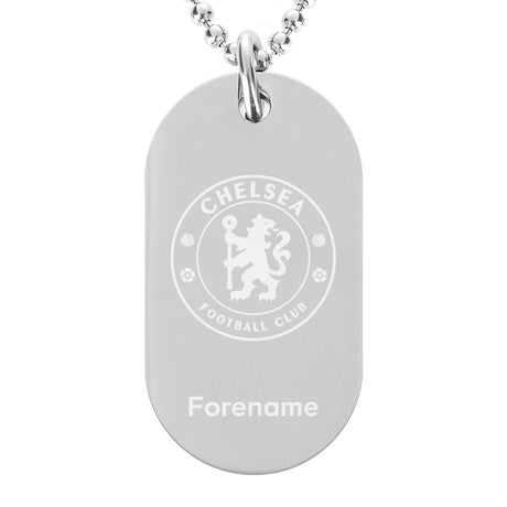 Personalised Chelsea FC Crest Dog Tag Pendant: 1 - Necklaces By Chelsea