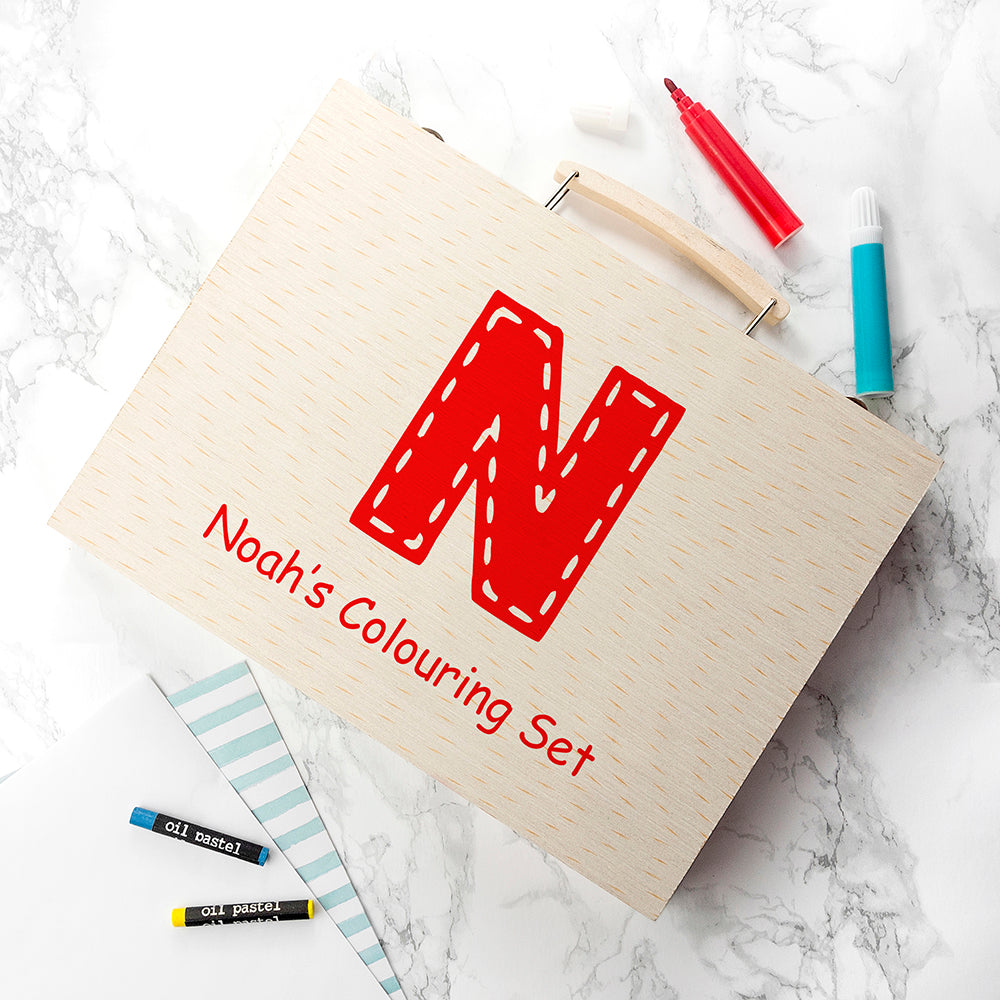 Personalised Children’s 63-Piece Colouring Sets: 10 - Pencil Cases & Sets By Gift Moments