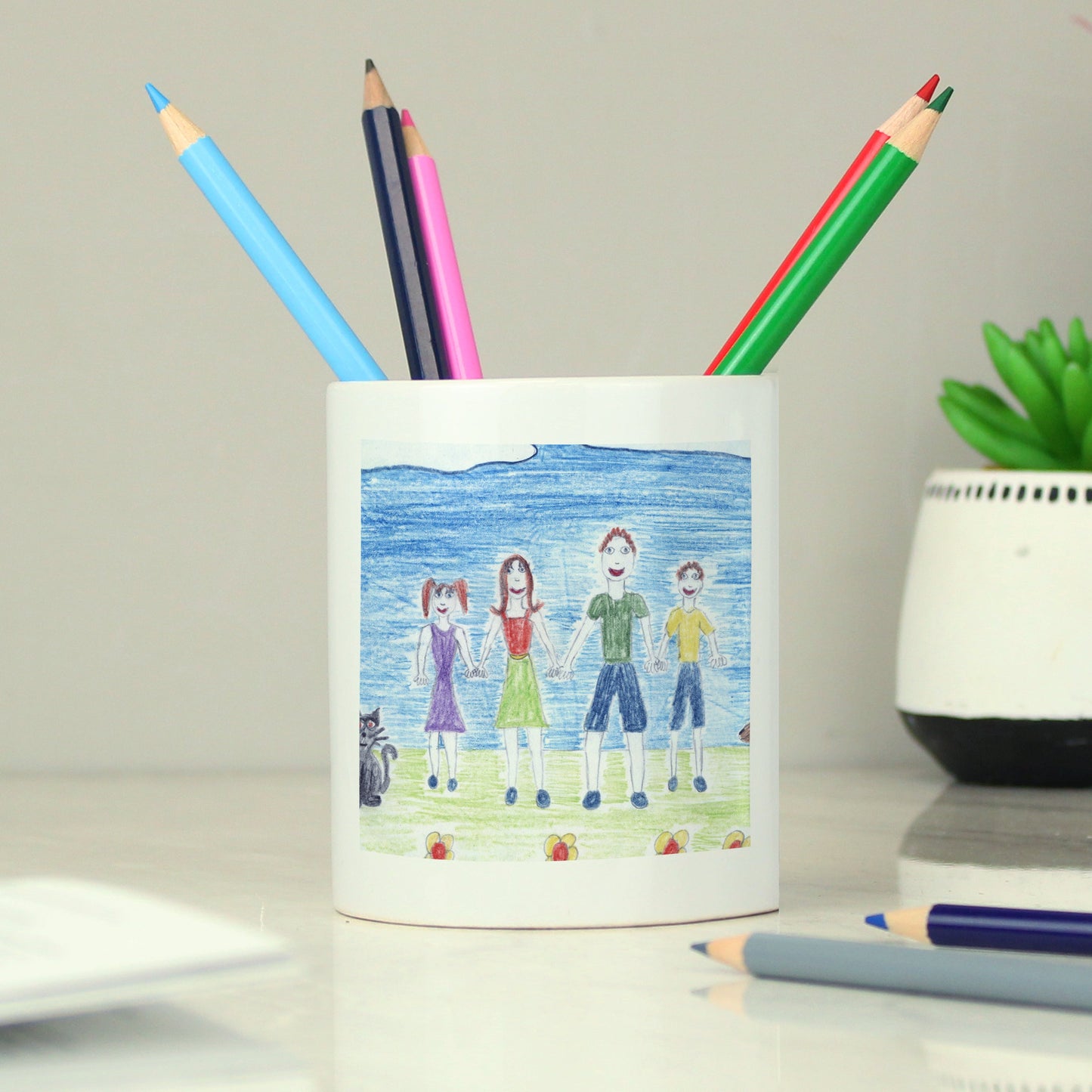 Personalised Childrens Drawing Photo Storage Pot: 9 - Storage By Gift Moments