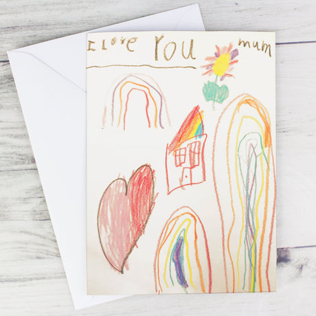 Personalised Childrens Drawing Photo Upload Card: 1 - Greeting Cards By Gift Moments