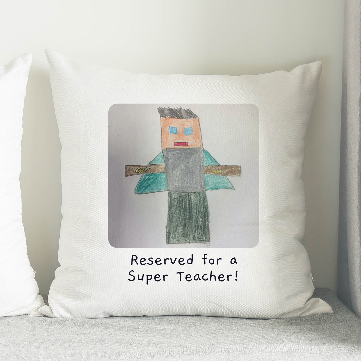 Personalised Childrens Drawing Photo Upload Cushion: 9 - Cushions By Gift Moments