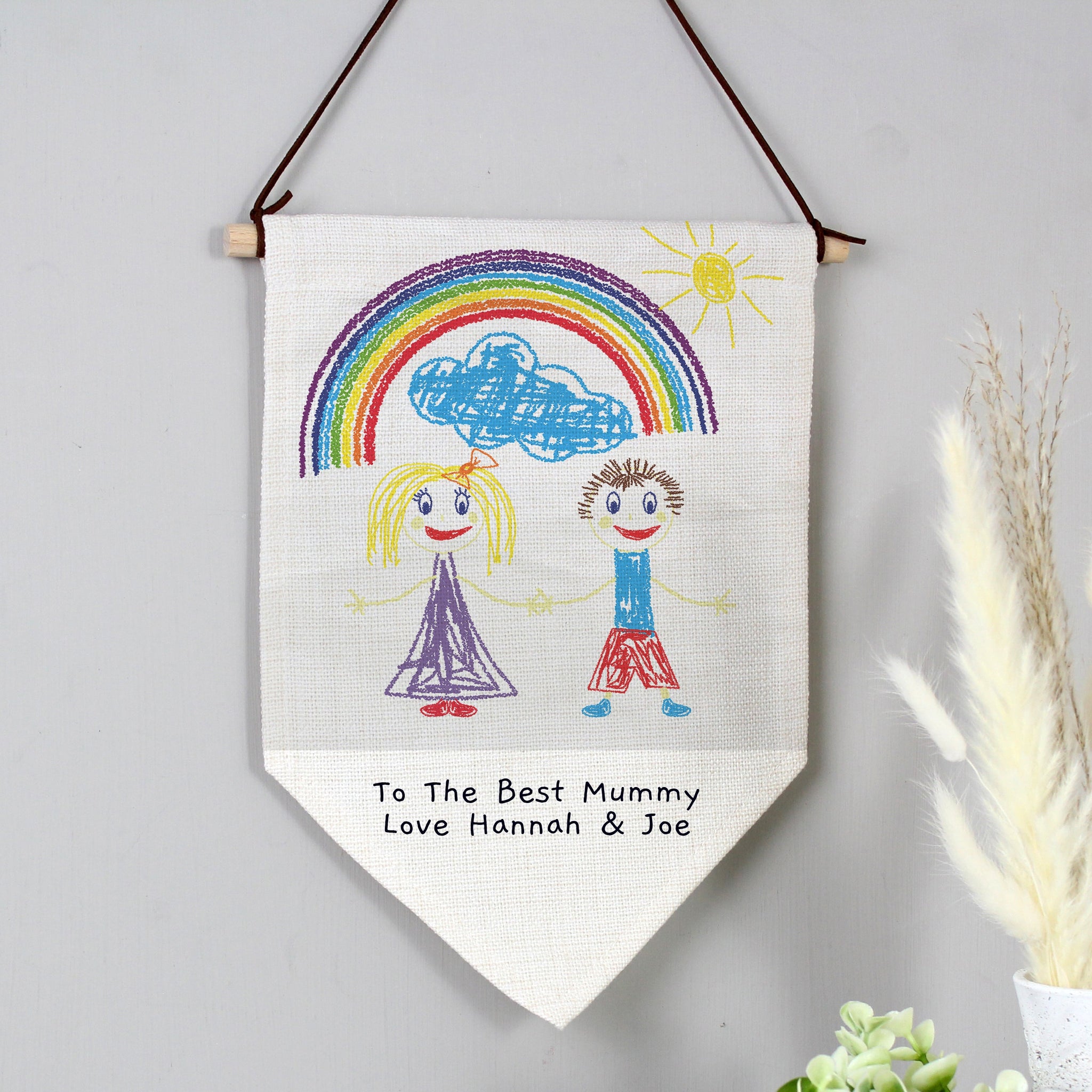 Personalised Childrens Drawing Photo Upload Hanging Banner: 1 - Banners By Gift Moments