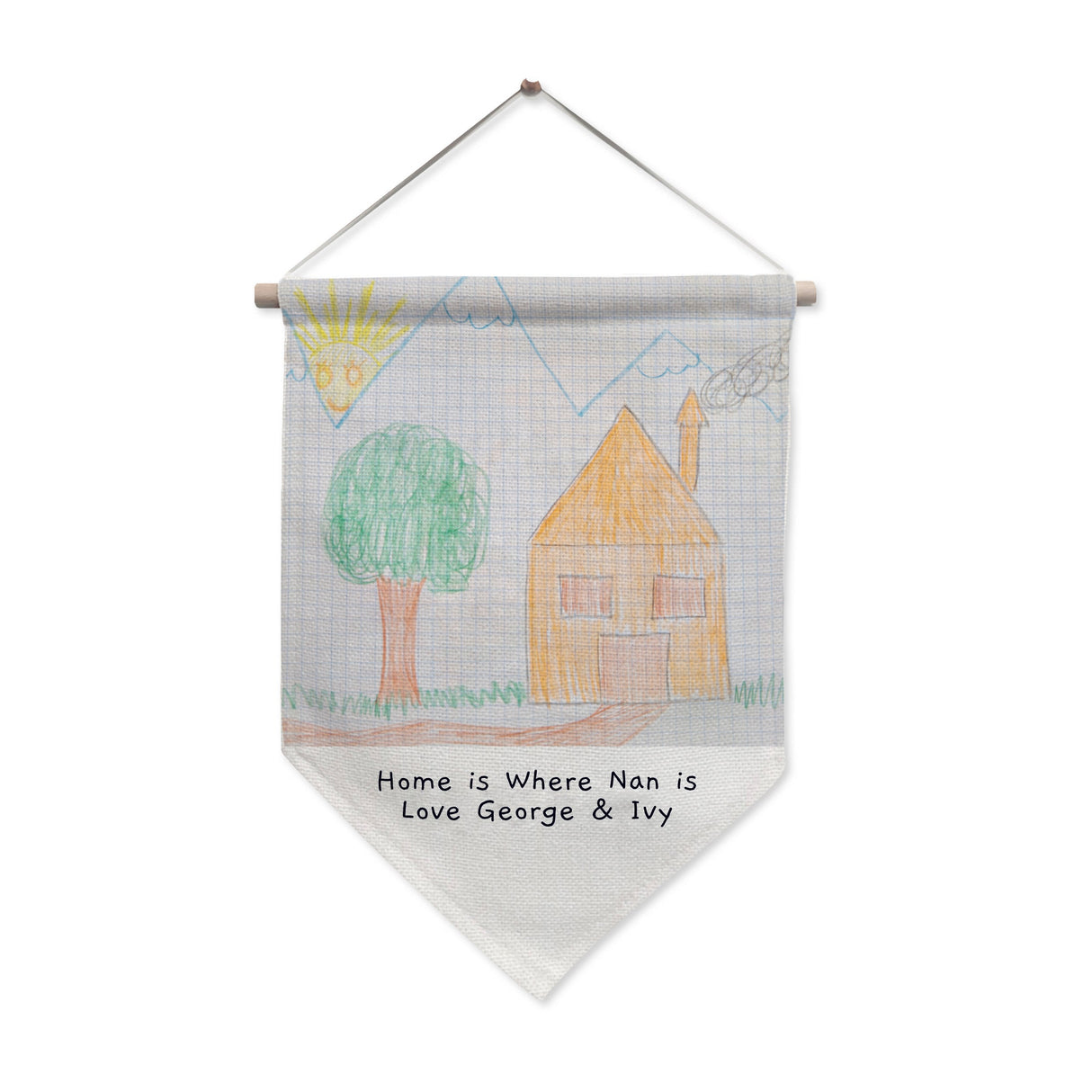 Personalised Childrens Drawing Photo Upload Hanging Banner: 5 - Banners By Gift Moments