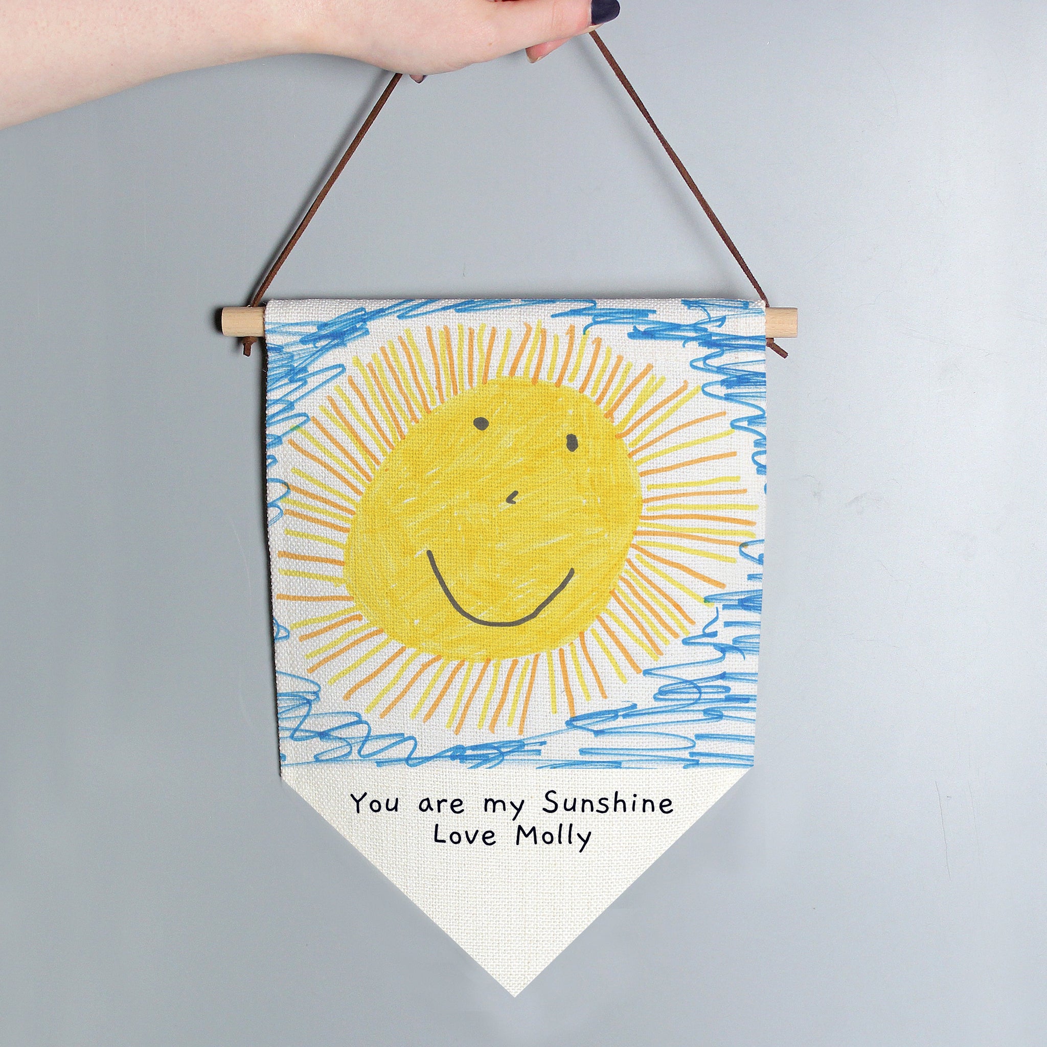 Personalised Childrens Drawing Photo Upload Hanging Banner: 6 - Banners By Gift Moments
