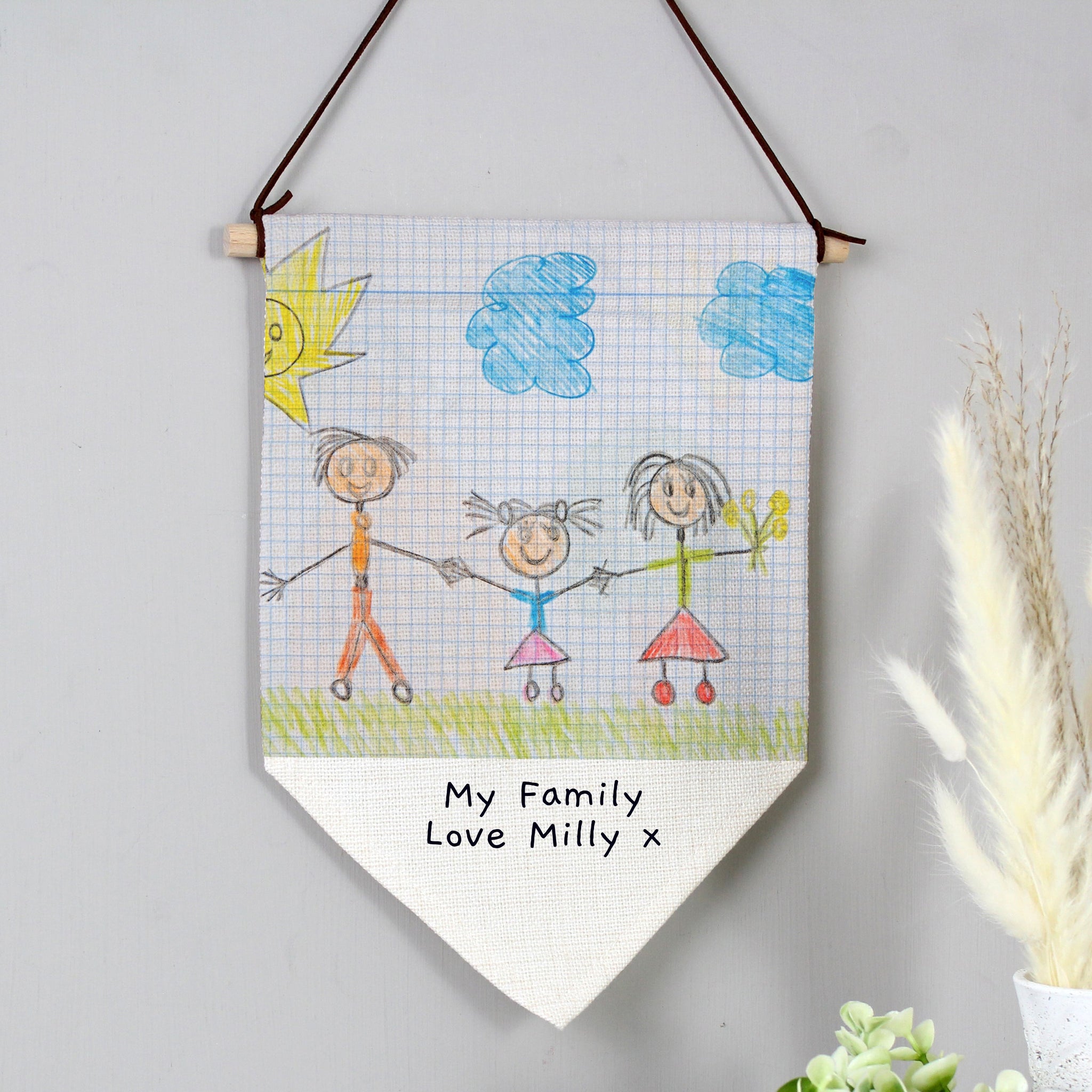 Personalised Childrens Drawing Photo Upload Hanging Banner: 9 - Banners By Gift Moments