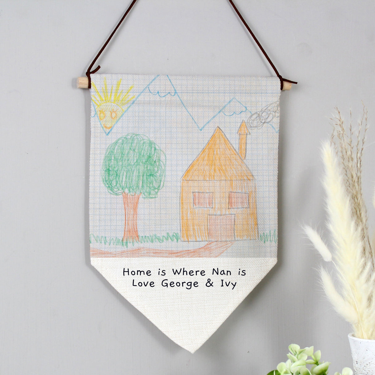 Personalised Childrens Drawing Photo Upload Hanging Banner: 2 - Banners By Gift Moments