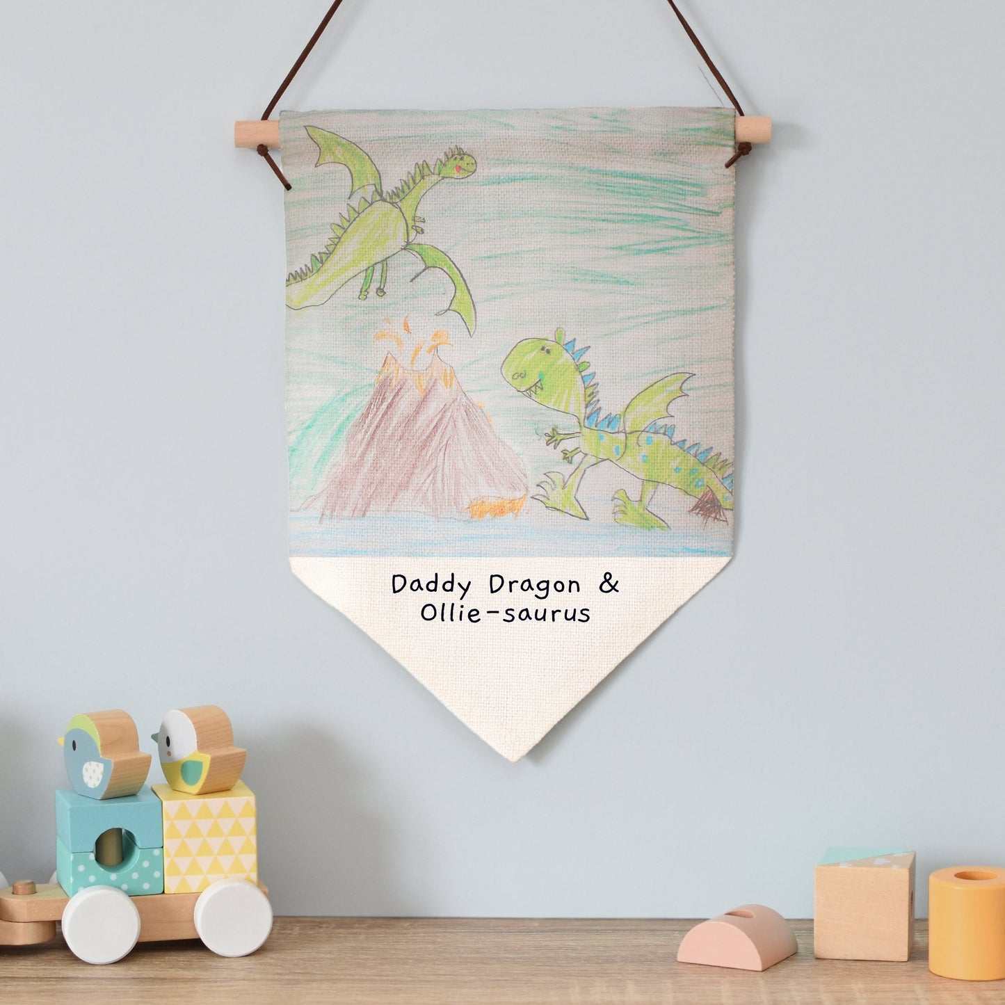 Personalised Childrens Drawing Photo Upload Hanging Banner: 4 - Banners By Gift Moments