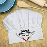 Personalised Chop It Like It’s Hot Chef Hat: 2 - Chef Hats By Gift Moments