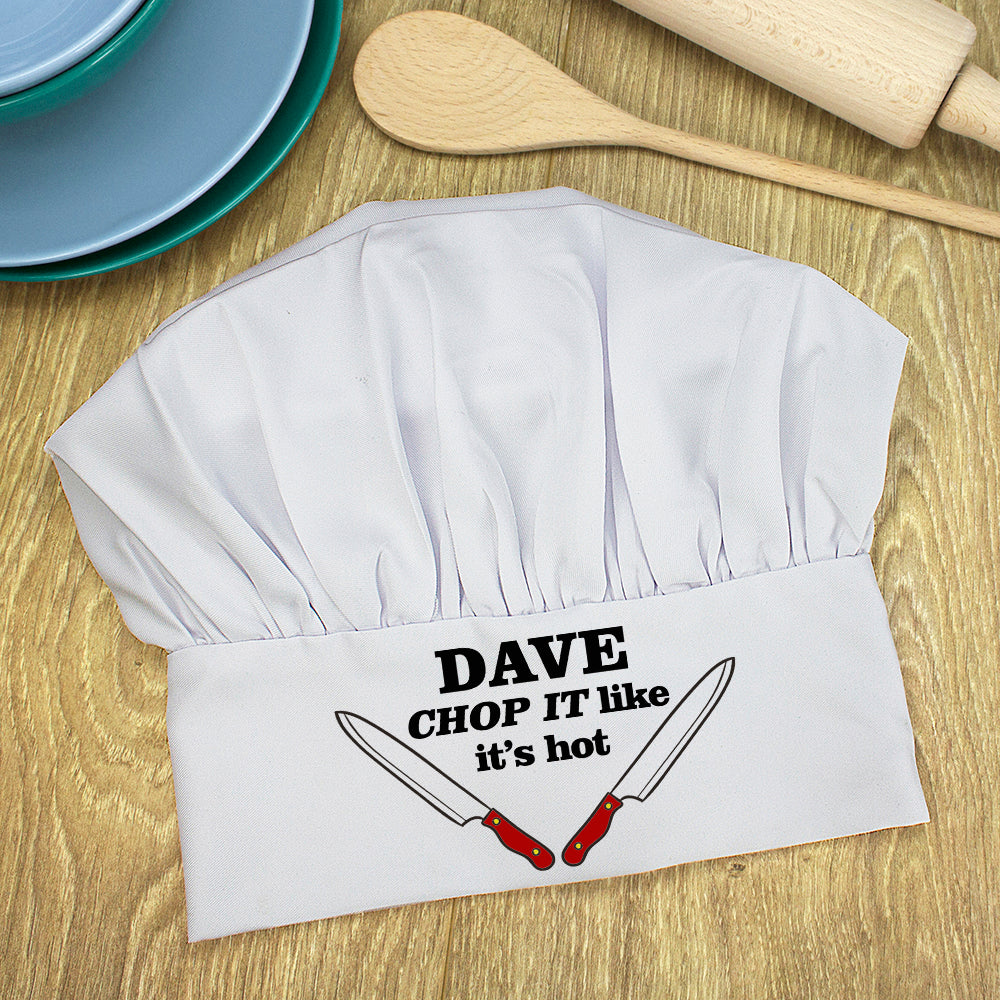 Personalised Chop It Like It’s Hot Chef Hat: 2 - Chef Hats By Gift Moments