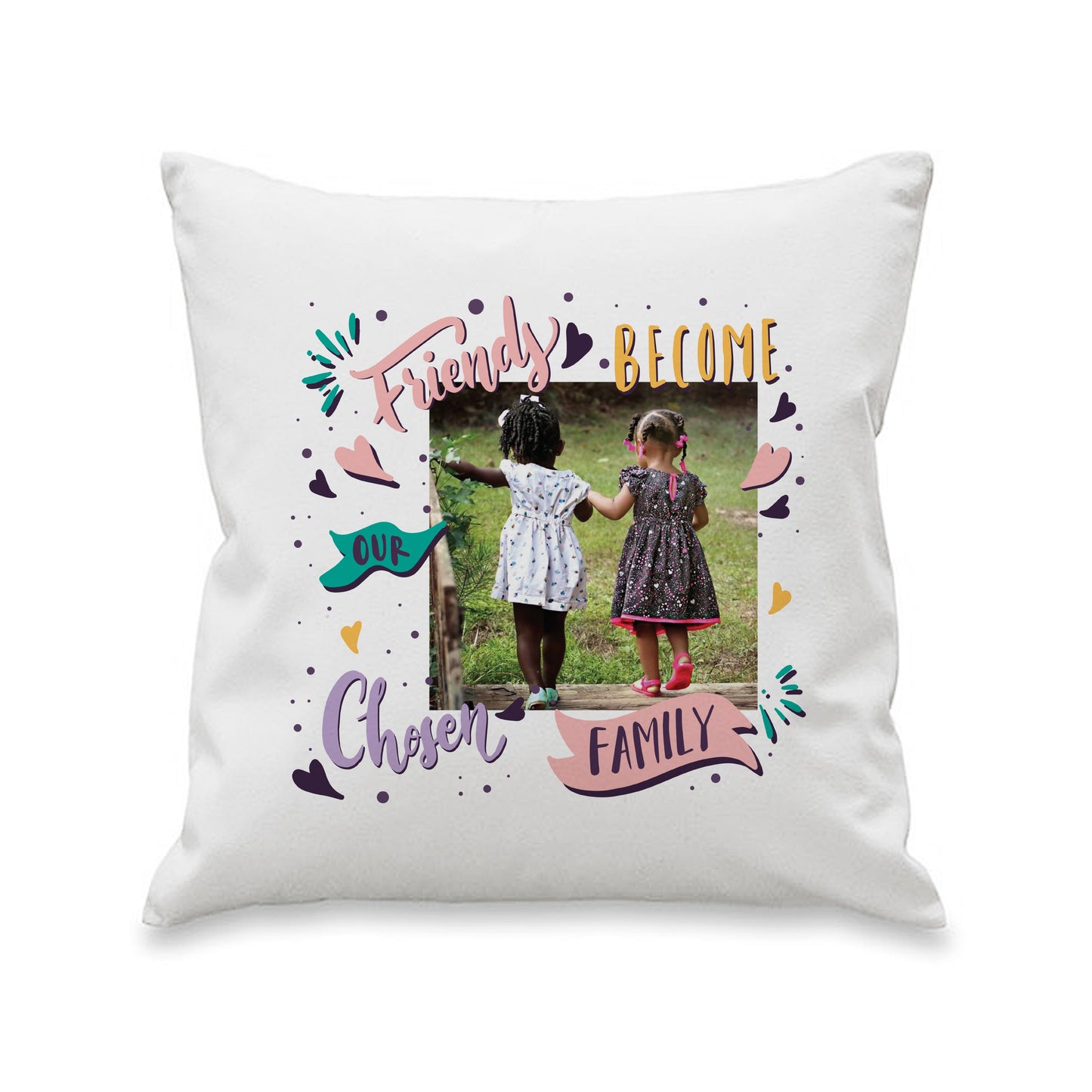 Personalised Chosen Family Photo Upload Cushion: 2 - Cushions By Gift Moments