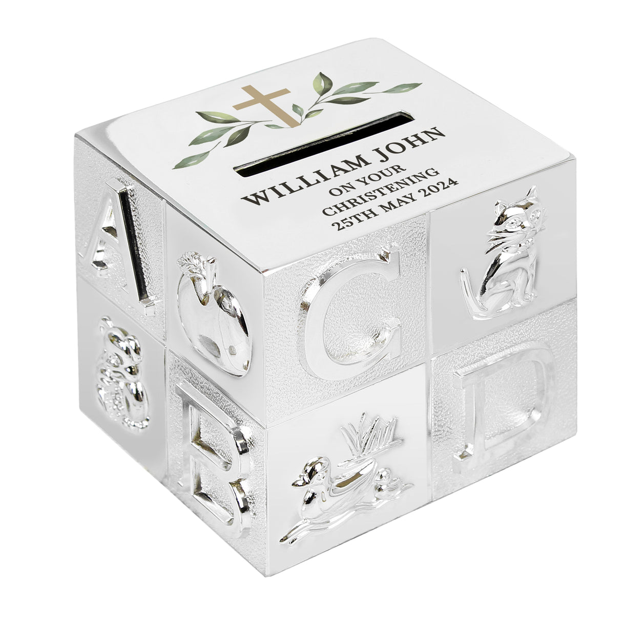 Personalised Christening ABC Money Box: 5 Money Boxes By Gift Moments