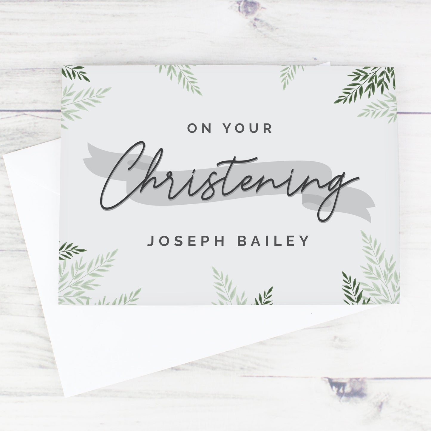 Personalised Christening Card: 4 - Greeting Cards By Gift Moments