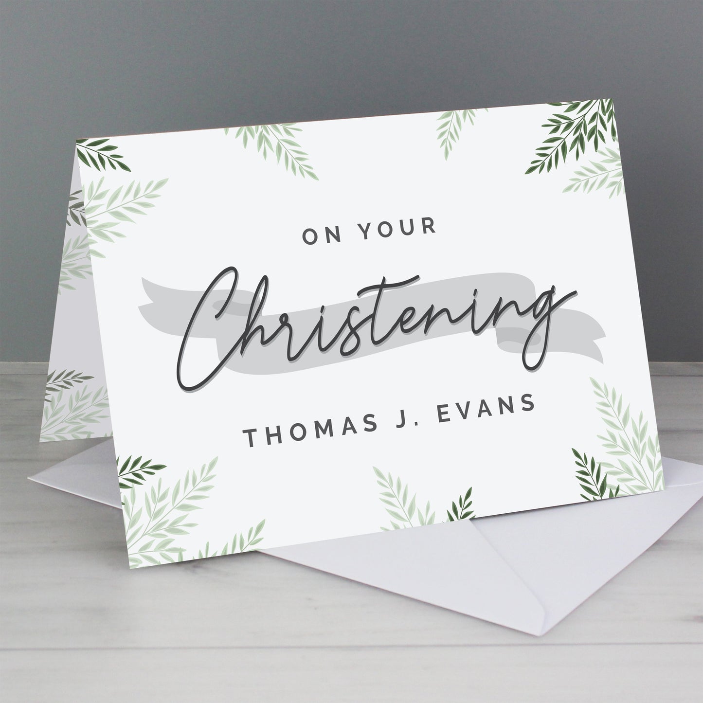 Personalised Christening Card: 1 - Greeting Cards By Gift Moments