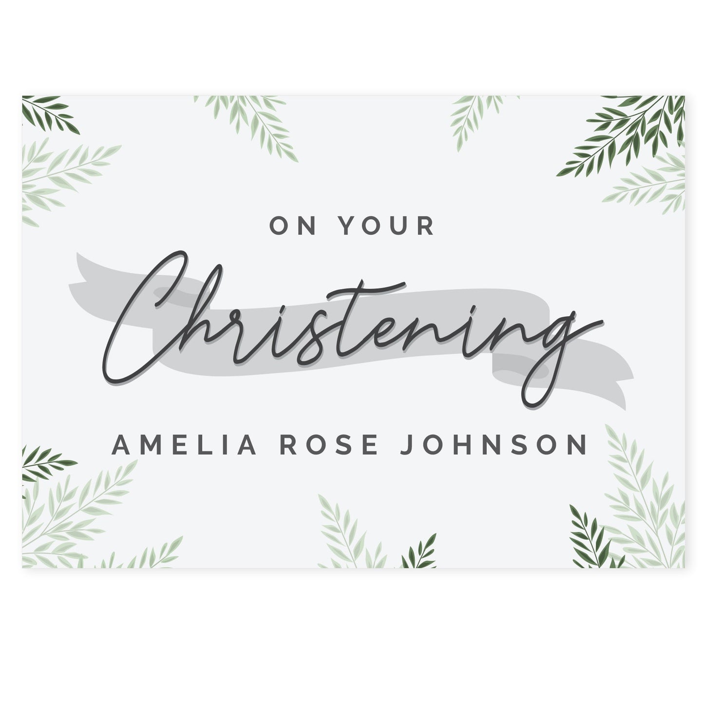 Personalised Christening Card: 2 - Greeting Cards By Gift Moments