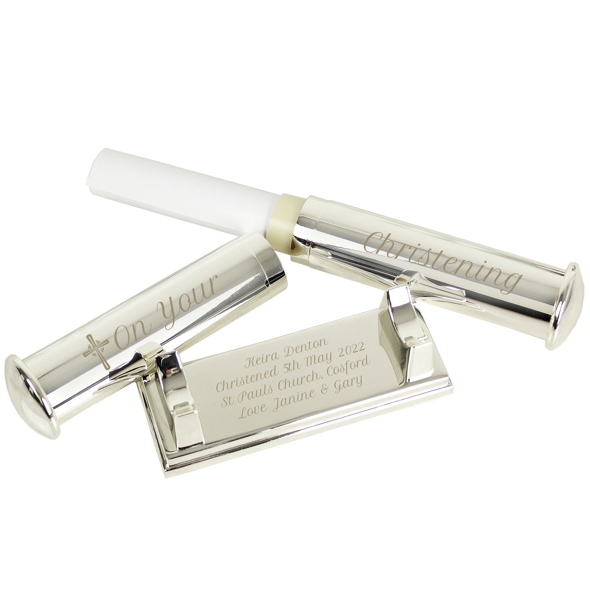 Personalised On Your Christening Certificate Holder: 6 - Certificate Holders By Gift Moments