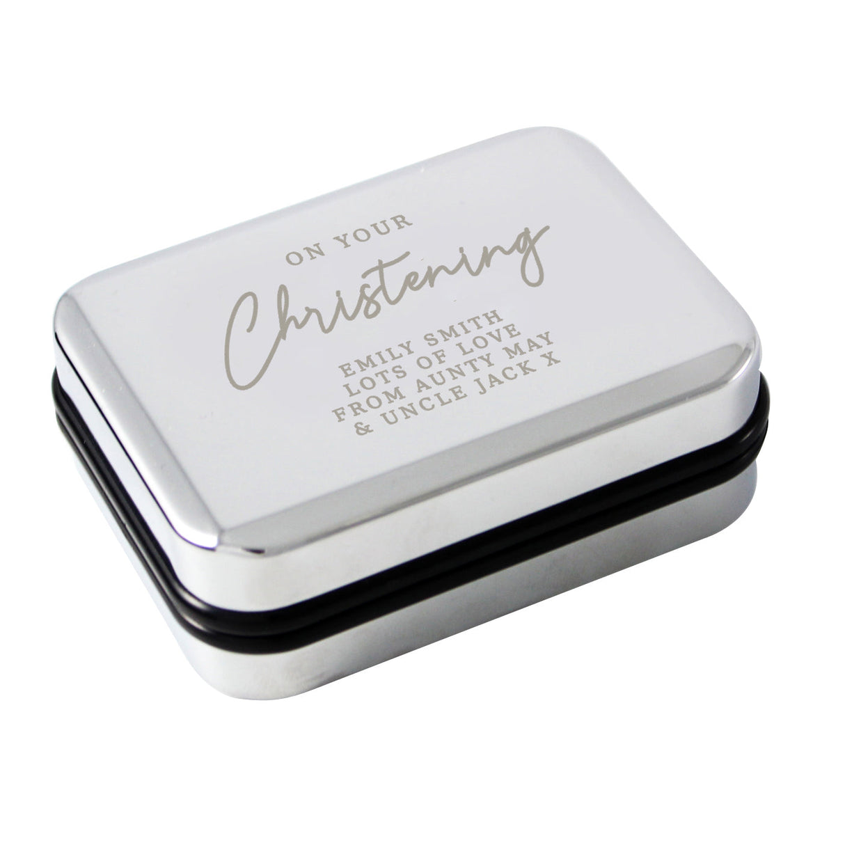 Personalised Christening Necklace Box: 3 - Trinket Boxes By Gift Moments