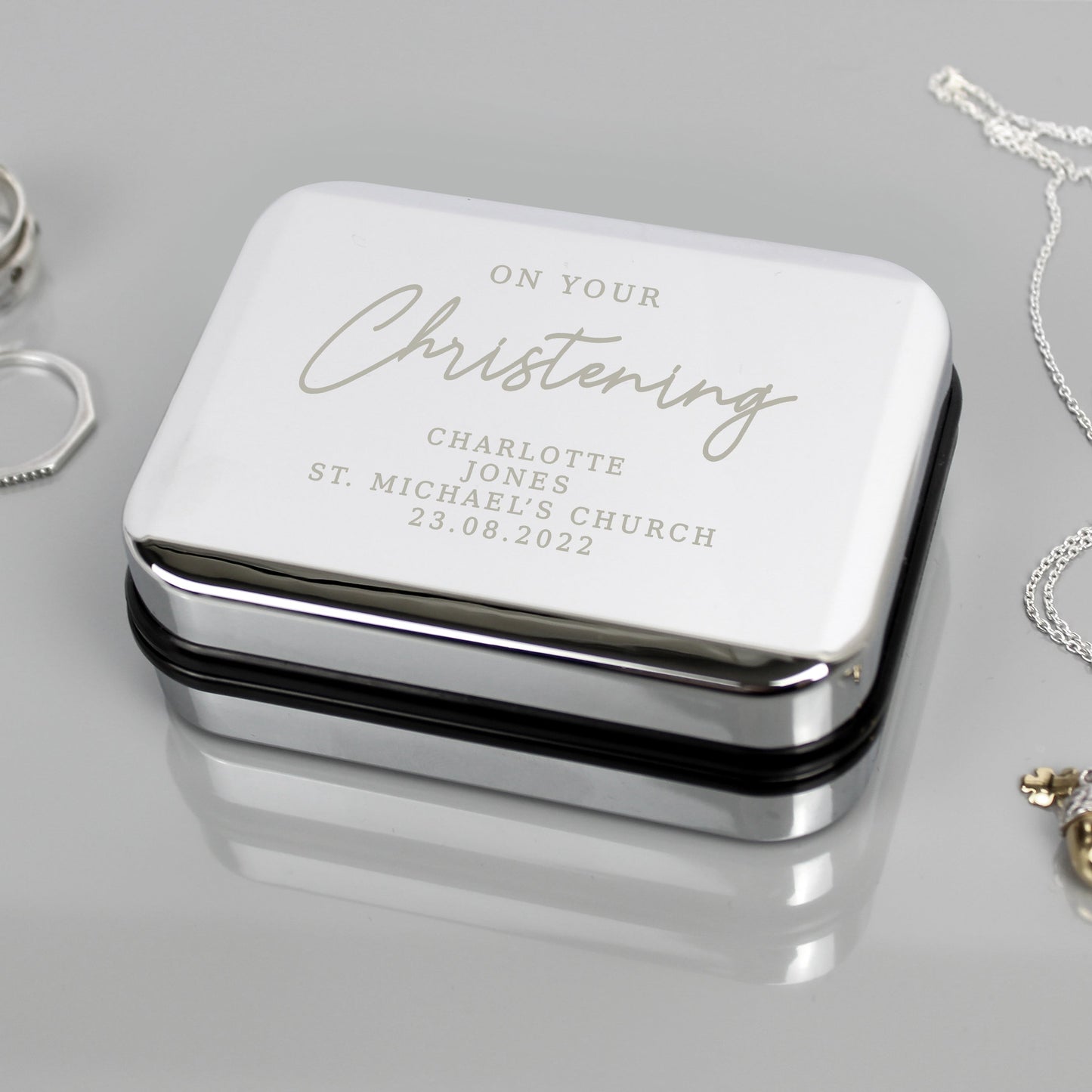 Personalised Christening Necklace Box: 2 - Trinket Boxes By Gift Moments
