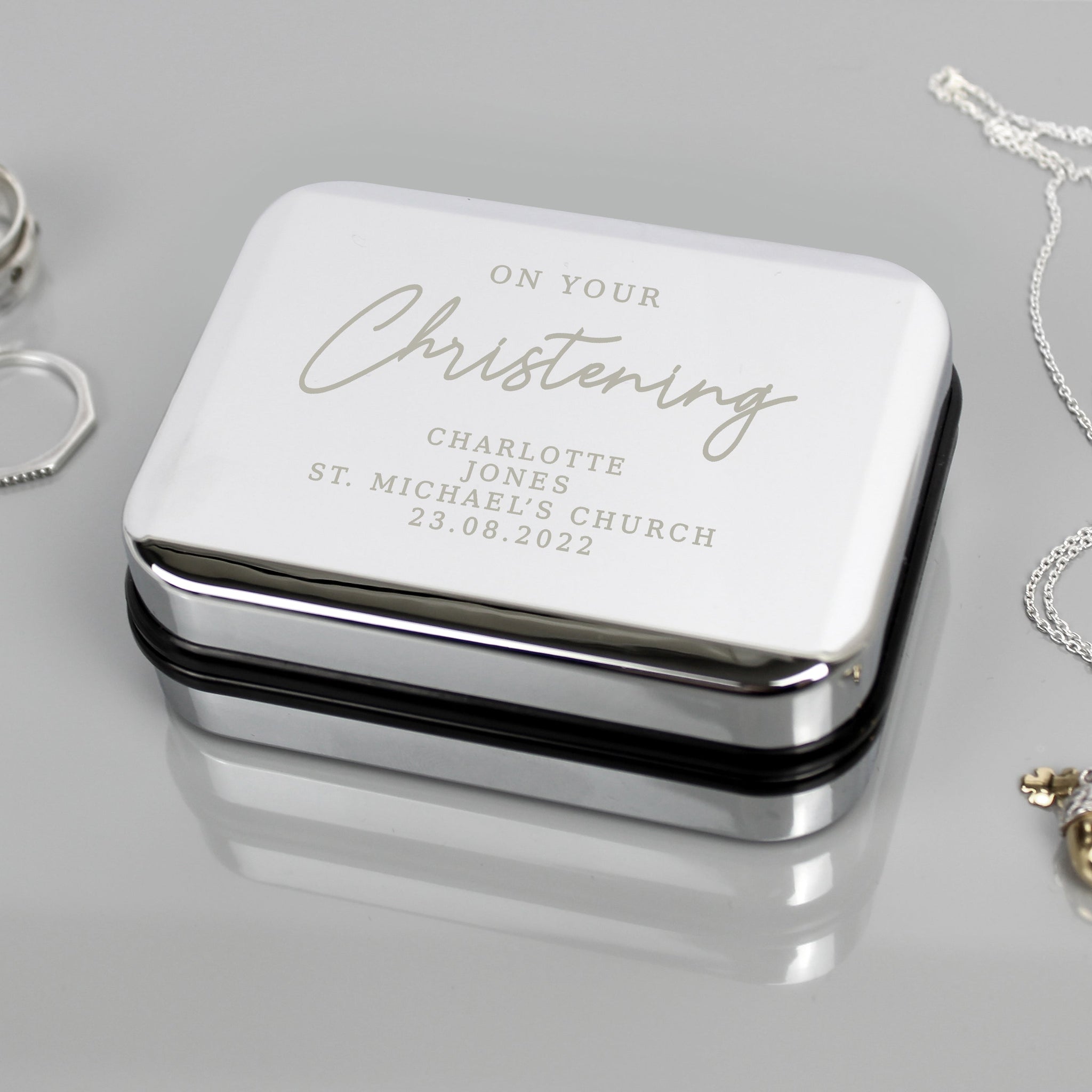Personalised Christening Necklace Box: 2 - Trinket Boxes By Gift Moments