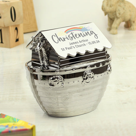 Personalised Christening Noahs Ark Money Box: 1 - Money Boxes By Gift Moments