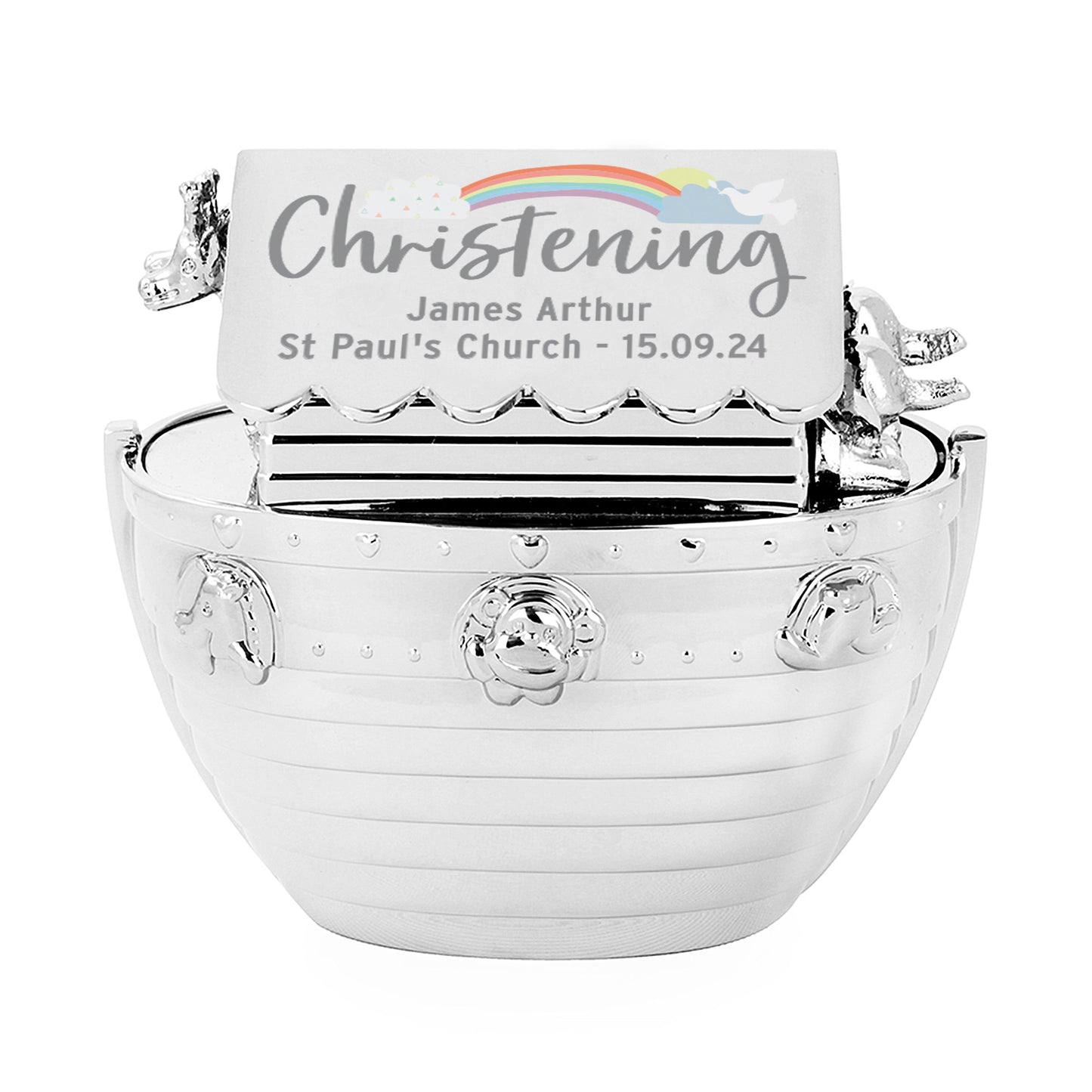 Personalised Christening Noahs Ark Money Box: 5 - Money Boxes By Gift Moments