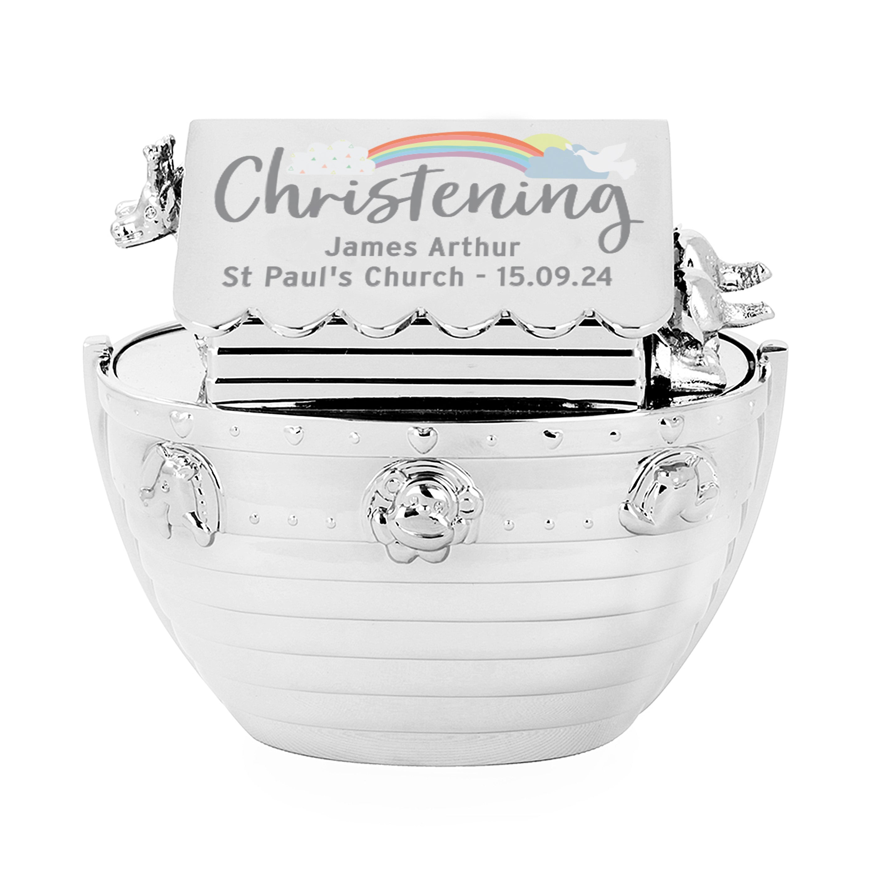 Personalised Christening Noahs Ark Money Box - Shop Money Boxes At Gift Moments - 5