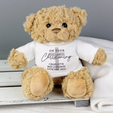 Personalised On Your Christening Teddy Bear: 2 - Teddy Bears & Soft Toys By Gift Moments