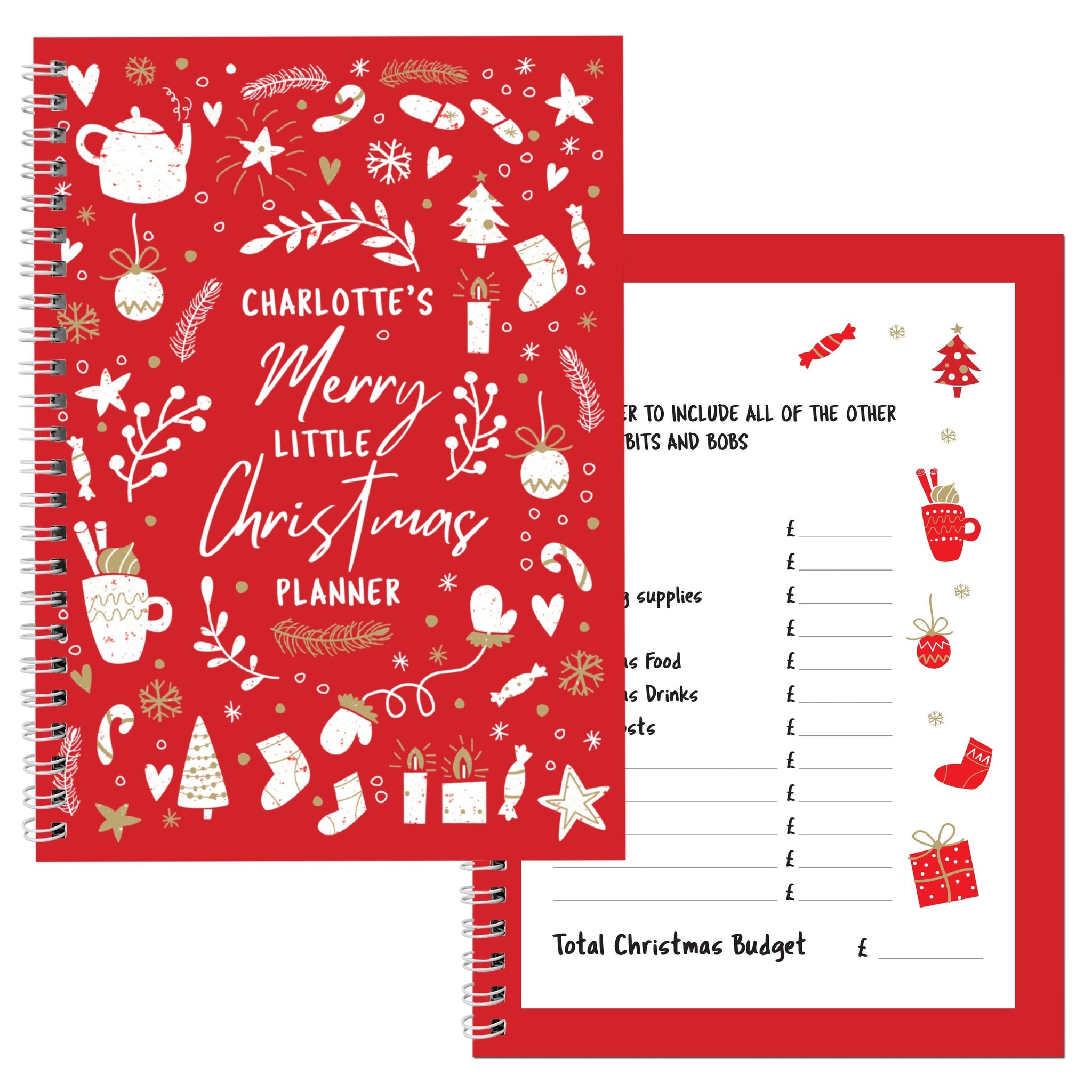 Personalised Christmas A5 Planner: 6 - Calendars & Planners By Gift Moments