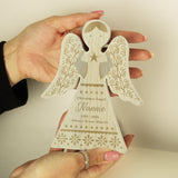 Personalised Christmas Angel Wooden Ornament: 3 - Ornaments By Gift Moments