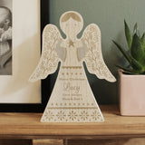 Personalised Christmas Angel Wooden Ornament: 1 - Ornaments By Gift Moments