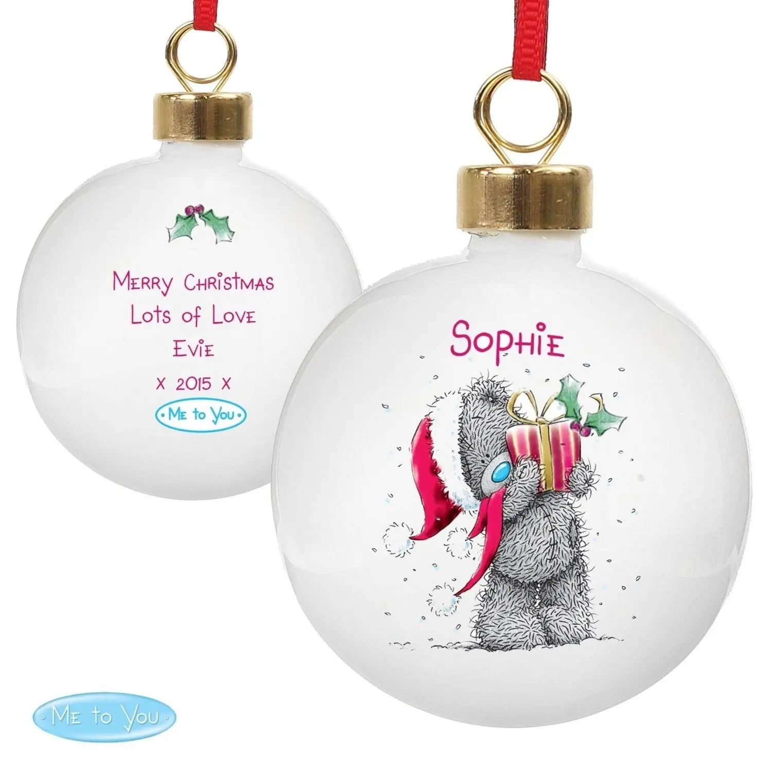 Personalised Me To You Christmas Bauble - Shop Christmas Baubles At Gift Moments - 2