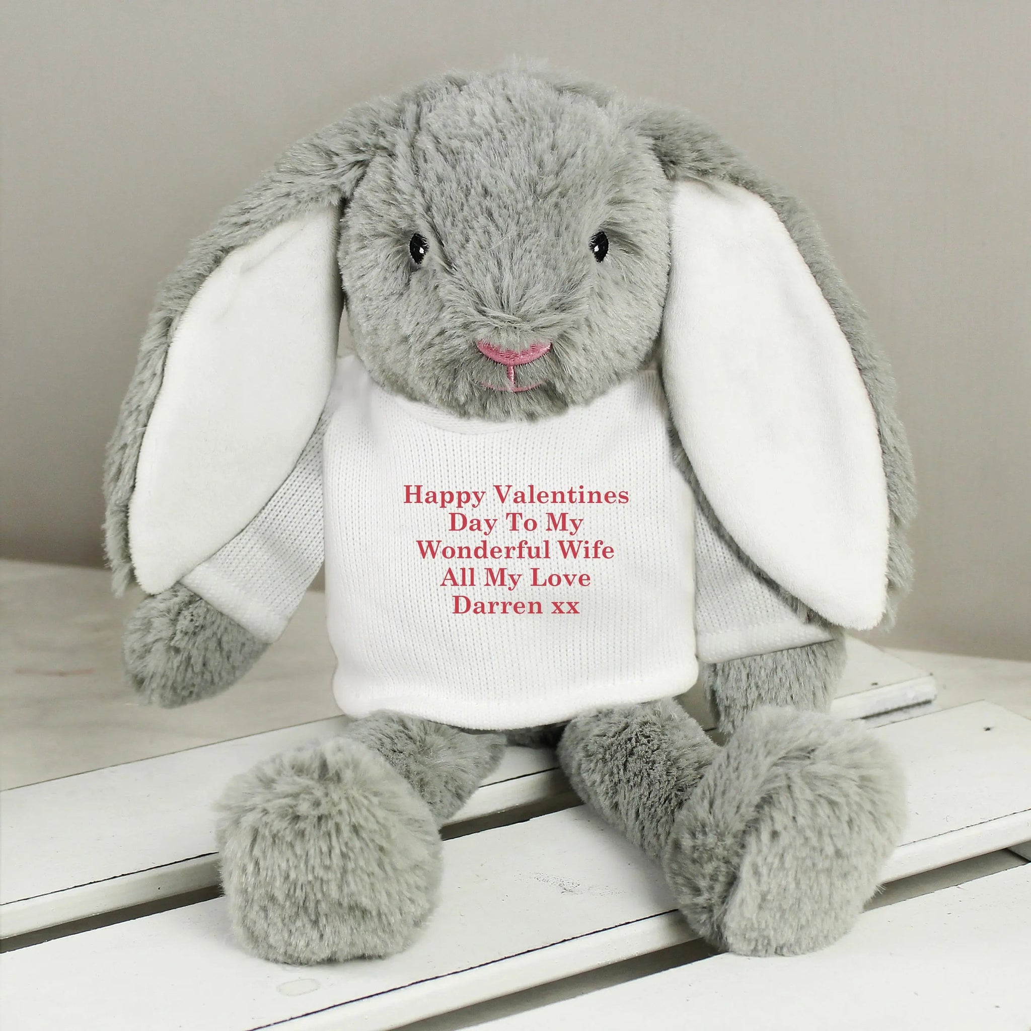 Personalised Christmas Bunny Rabbit - Red: 1 - Teddy Bears & Soft Toys By Gift Moments