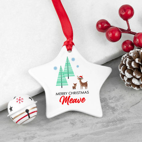 Personalised Christmas Deer Decoration: 5 Christmas Decorations By Gift Moments