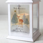 Personalised Christmas Deer White LED Lantern - Shop LED Lighting At Gift Moments - 4