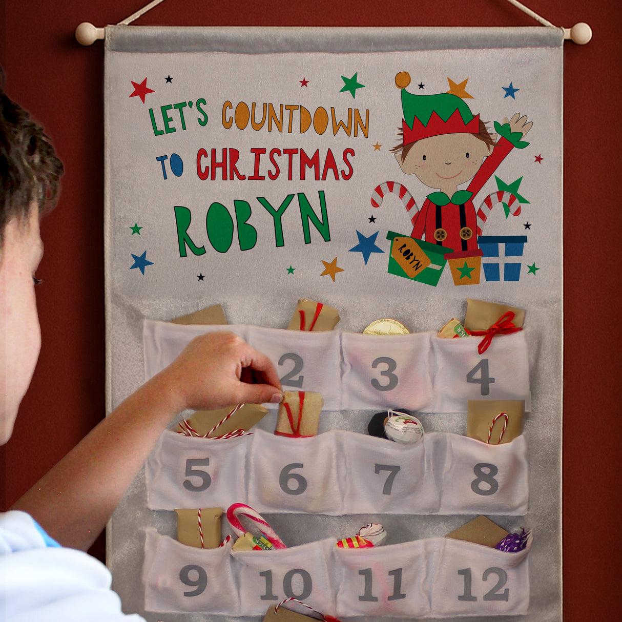 Personalised Christmas Elf Advent Calendar - Shop Advent Calendars At Gift Moments - 6