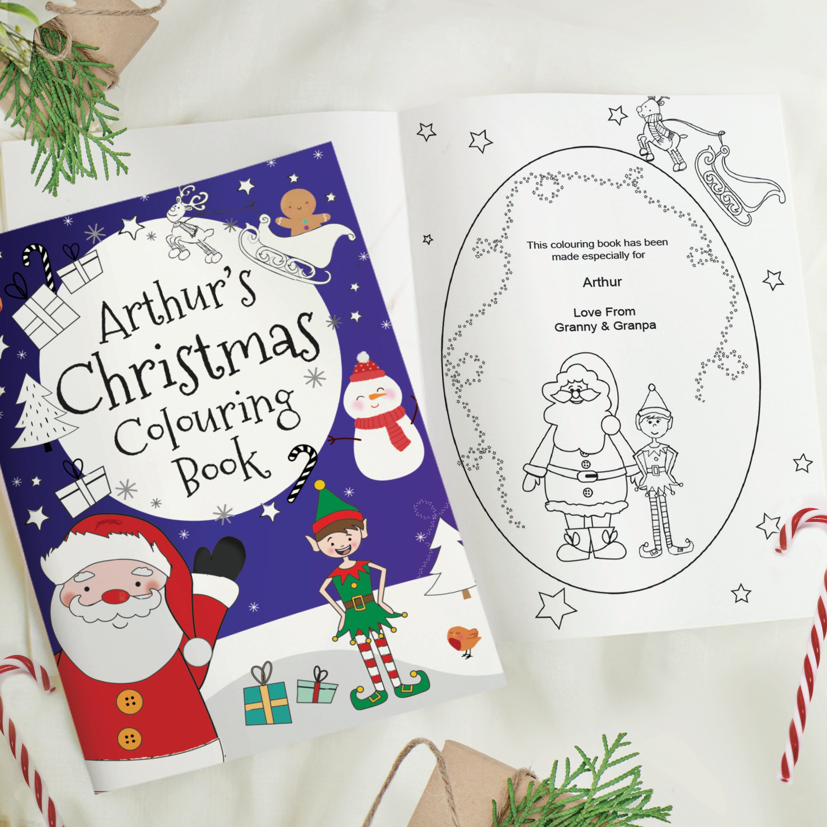 Personalised Its Christmas Elf Colouring Book - Shop Books At Gift Moments - 3