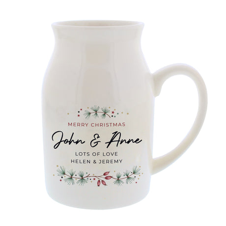 Personalised Christmas Flower Jug: 4 - Vases By Gift Moments