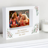 Personalised Christmas Foliage 5x7 Box Photo Frame: 2 - Photo Frames By Gift Moments